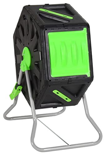 vidaXL Composteur à Tambour 60x43x74 cm 70 L Polypropylène, Poubelle compostable, Poubelle à Compost, composteur à Tambour, Poubelle de Recyclage