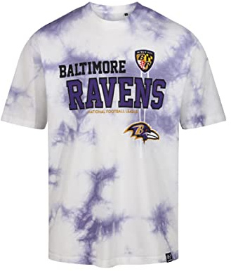 Recovered NFL T-Shirt Jersey Trikot American Football Fanshirt Teamlogo Helm Tie-Dye Sommer Oversized