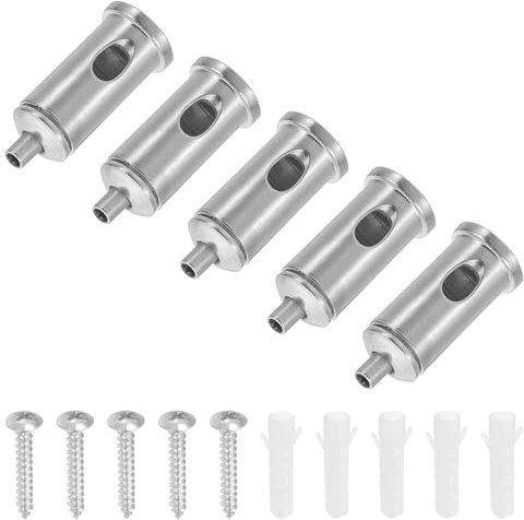 PATIKIL 5 Packungen Kabelgriff Anschluss verstellbar Stahldraht Seil Kabelklemme mit Sockel für Kronleuchter Paneel Lampe Beleuchtungszubehör