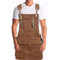 MIXBEL Delantal de Carpintero Con Bolsillos y Tirantes Ajustables - Herramientas de Trabajo Para Hombre - 9 Bolsillos de Lona Encerada Duradera