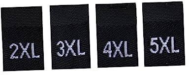 Tofficu 400 Stück Größenetiketten Aus Baumwolle Zum Aufnähen Kleidergröße Basteln Von Gestickten Größenetiketten Gefaltete Etiketten Sticketikett Etiketten Einnähen Kind Weben Der Stoff