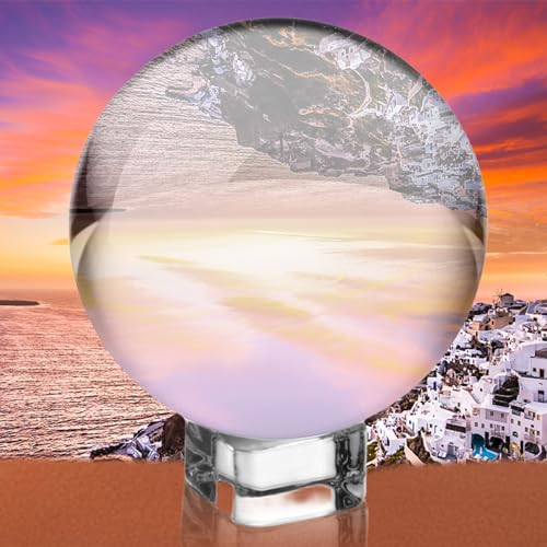 Bola de cristal para fotografía con soporte: Nizirioo Bola de cristal K9 de 80 mm Bola de fotos Bola de cristal Bola de cristal Bola de fotos con bolsa de almacenamiento para fotografía, meditación,