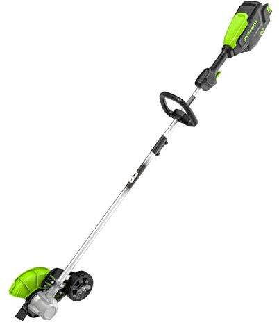 Greenworks 80V All-Terrain Brushless Edger, 8 Steel Blade, 2.25 Pro Depth & Tool-Free Adjust, 27cc Gas Power Equivalent, Battery and Charger Not Included