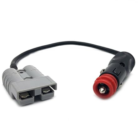 QOKLIYUI Kunststoff 50 Amp 50 cm Anderson Stecker auf 12 V Auto Netzteil Stecker Schwarz Schwarz Einfache Installation