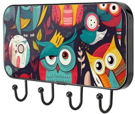 YTYVAGT Wandhaken, Klebehaken zum Aufhängen, Cartoon-Vogel und Eule, Wandhaken