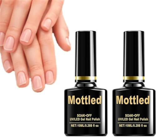 New Mottled Nail Repair Protection Gel,Nail Repair Protect Gel Cracked Nail Repair,Removable Base Glue Reinforced Wash-free Top Nail Polish,Easy Quick Fix Durable Protection (Base+Top)