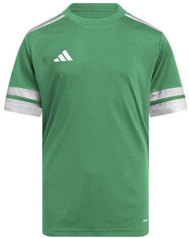 adidas Unisex Kinder SQUADRA25 Jersey Short Sleeve Kids, Team Green/White, 7-8 Years