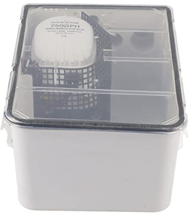 24V 750GPH Dusche Sumpf Pumpe Automatische Schalter Bilge Ablauf Box Multi Einlass Marine Boot Yacht G750-01 (24V)