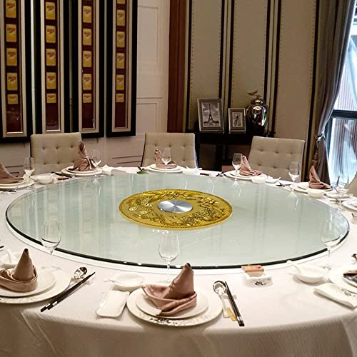 SnamicE Drehbarer Plattenspieler, klares Glas, rund, gehärtetes Glas, großes drehbares Schwenktablett mit geräuschlosem Lager, 24-Zoll-Tisch-Drehteller (60 cm (24 Zoll))