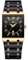 Silverora Armbanduhr Herren Rechteckig Herrenuhren: 3ATM Wasserdicht Eckige Analoge Quarz Uhren Herren Multifunktional Kalender Leuchtzeiger Uhr mit Edelstahlarmband Geschenke für Männer schwarz Gold