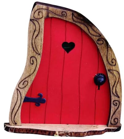 Generisch Feentüren Für Bäume - Miniatur-Fee Fenster Und Tür Für Bäume - Hölzerne -Märchen-Tür-Fenster-Kunst-Skulptur, Hof-Kunst-Garten-Puppenhaus-Rasen-Verzierungs-
