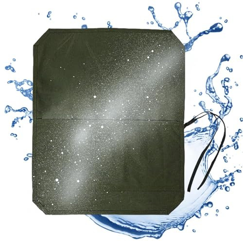 Bolsa enrollable de lona encerada para cuchillos de chef, 7 ranuras, bolsa de lona para cuchillos de chef, funda de lona con una correa de hombro ajustable para cuchillos de cocina, Verde militar,