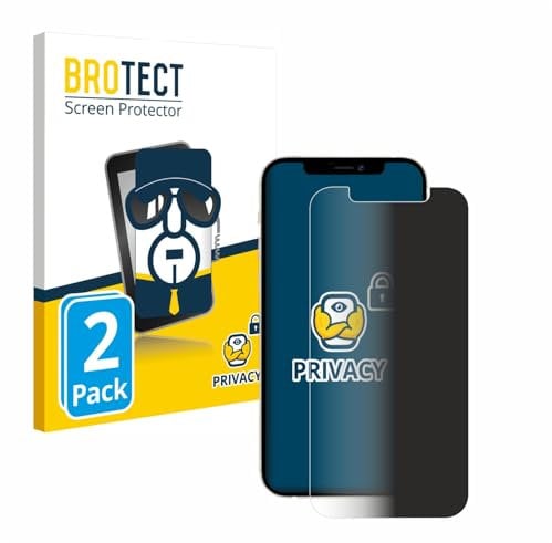 brotect (2 Pack Privacy Screen Protector compatible with Apple iPhone 12/12 Pro [Anti-Spy, Protection-Film, Blue Light Filter]
