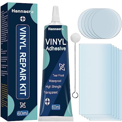 Hannaera Paddling Pool Repair Kit Waterproof, Hot Tub Repair Kit, for Inflatable Spas, Air Bed, Bouncy Castle & Inflatables, Tent (60 ml) (ukPVCJIAO-H02)
