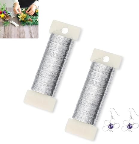 100M Silver Jewellery Wire 0.35mm Jewellery Wire for Making Tarnish Resistant Silver Crafting Wire Tarnish Resistant Crafting Wire, Ideal for DIY Necklace Bracelet Earring Projects | Flexible Metal Craft Wire for Jewellery Making DIY Bracelet Necklace Earring Design Handmade Projects