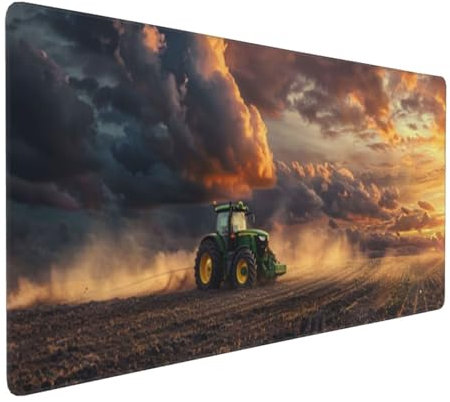 Alfombrilla Ratón n XXL 500x250x3 mm, Mouse Pad Tractor Alfombrilla Escritorio con Superficie Suave y Base de Goma Antideslizante, Gaming Mousepad Mejora La Precisión y La Velocidad H-965