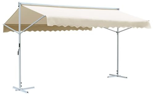 Massbinet Freistehende Markise 500x300 cm Creme