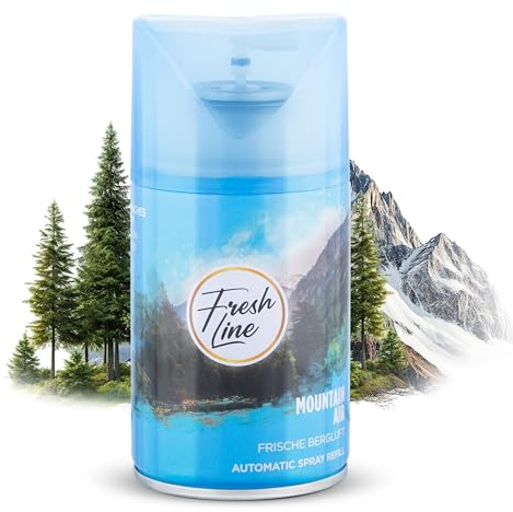 Fresh Line Lufterfrischer Set Mountain Air 6 er Pack Aromatischer Raumduft passend für alle Automatische Duftspender, Sprühgeräte, Maschinen, Erfrischendes Aroma und Duftintensität
