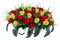 Frühlingsgesteck künstlich für Grab Friedhof Gedenkstätten, grabgestecke künstlich, grabgestecke für urnengrab, Frühlingsblumen Grabgesteck künstlich mit Rosa (Rot+Gelb)