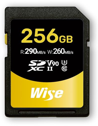 Wise SDXC UHS-II V90 256GB R:290MBs / W:260MBs WI-SD-N256