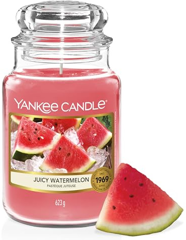 Yankee Candle Candela profumata in giara grande |Juicy Watermelon, Durata Fino a 150 Ore, Regali ottimi per le donne
