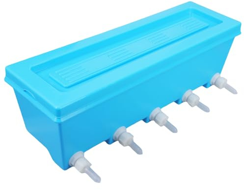 Strapazierfähige Mehrtier-Futterflasche mit 5 Saugern für Lamm, Schwein, Fohlen, hängendes Design, Bauernhof, Nutztierzubehör, Futterausrüstung für Scheunen