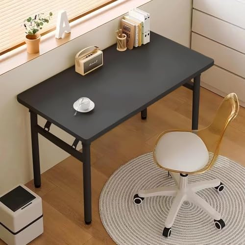 XUEGW Modern Computer Desk Writing Table No Assembly Required, Study Table Foldable Desk Space Saving for Study Room,Bedroom,Home Office