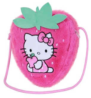 Hello Kitty Strawberry-Borsa a Tracolla Soft, Rosa