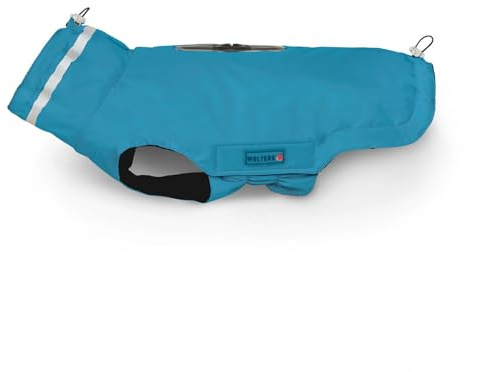 Wolters Outdoorjacke Modern Classic | Hundejacke die perfekt schützt bei Kälte und Nässe | Blau - Gr. 65 (Rückenlänge 63-65 cm)