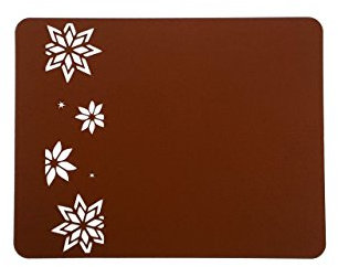 voigt design Platzset Sterne aus edlem Filz, 45x35cm, 5 Farben, abwaschbar (nussbraun)