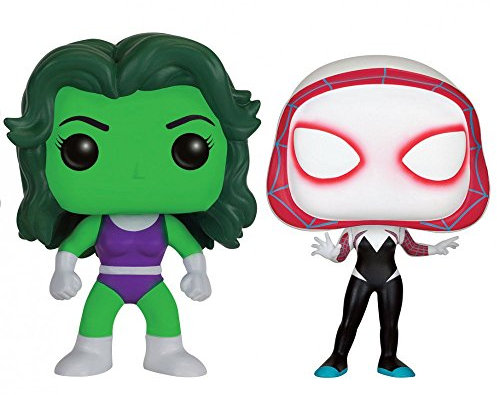 Funko - Figurine Marvel - 2-Pack She Hulk & Spider Gwen Exclu Pop 10cm - 0889698125178