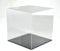 Hansen Vitrine Acryl / Schaukasten / Objektvitrine / Showcase quadratisch, 400x400x400 mm, mit schwarzem Boden