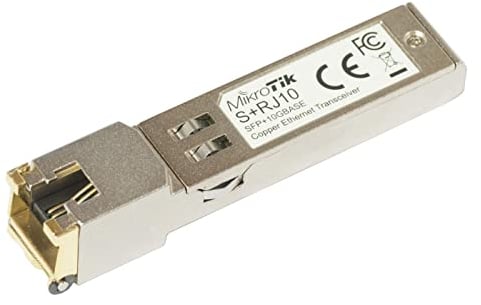 Mikrotik S+RJ10 Netzwerk-Sende-Empfangsmodul (10000 Mbit/s, SFP+, SFP+, Metall, 1 Stück)