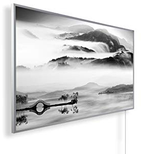 Könighaus Bildheizung 600 Watt - Thermostat - 8-16 m² | Motiv: 50. China Landschaft, TÜV SÜD, 5 Jahre Garantie, doppelter Überhitzungsschutz, Wandheizung