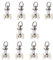 F Fityle 20x Planeurs de Rideau Plastique à roulettes Transporteurs Rail Coulissant Glider 26mm
