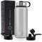 REFYLL Trinkflasche Edelstahl “easyFYLL” 1000ml I Premium Thermoflasche für Wandern, Fitness, Fahrrad, Schule und Büro I Wasserflasche Edelstahl + Gratis Sportdeckel & Deckel mit Strohhalm