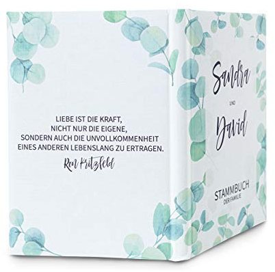 Hochzeitideal Stammbuch der Familie Familienstammbuch bedruckten Buchbinderleinen (516 - Terence personalisiert)