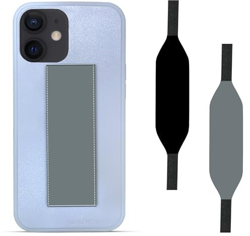 Switchbands Schutzhülle für iPhone 12 Mini – Loopy Strap Case mit Fingerschlaufe für 12 Mini – stoßfeste kabellose Ladeunterstützung Schutzhülle (weiß)