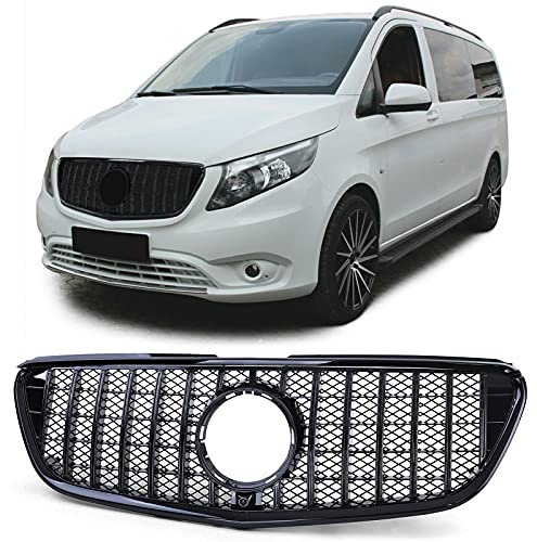 Sport Kühlergrill Schwarz Glanz passend für Mercedes Vito W447 14-19