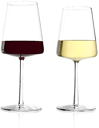 Stölzle Lausitz Eisernhardt: 12-tlg Glas-Set Power mit 6 Rotweingläser und 6 Weißweingläser I 12-tlg Set I spülmaschinenfest I bruchsicher I wie mundgeblasen I edles Kristallglas, Transparent