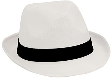 Generico Cappello Panama da Uomo Donna Cappellino Leggero Festa jipijapa Estivo Cowboy (Bianco)