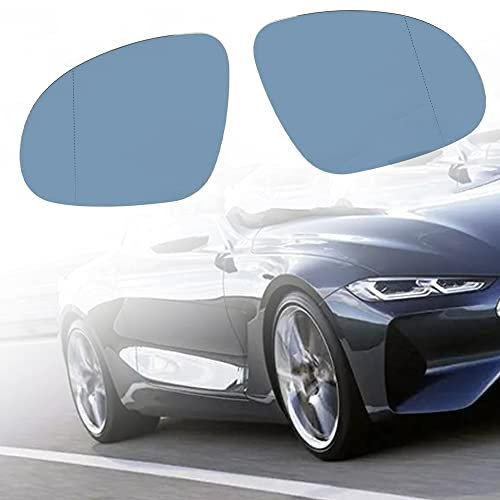 TOTMOX Cristal de espejo lateral de coche Blanco/azul para V W G-OLF GTI J-ETTA MK5 R-ABBIT P-ASSAT B5 B6 EOS, 3C0857521, 3C0857526