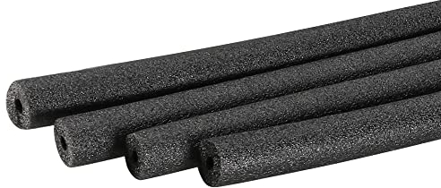 sourcing map Lot de 4 manchons de protection en mousse pour tube en polyéthylène Noir 5 mm ID pour isolation de tuyau