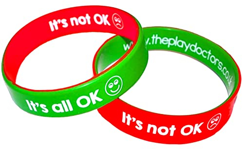 The Play Doctors Emotions Mood Band Set of 2 Social Communication Aids - Early Years/Childrens Feelings Resource Child Size Wrist Bands
