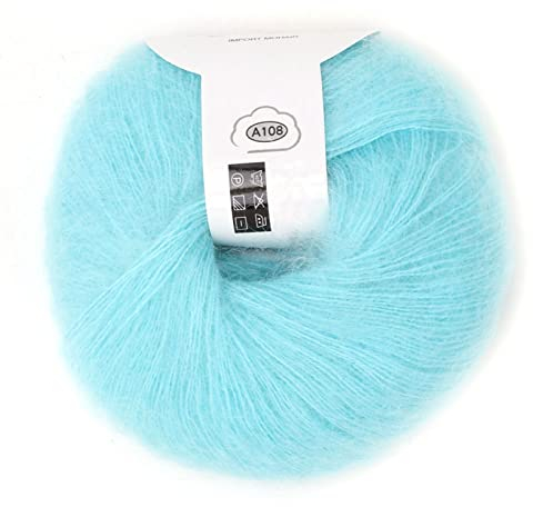 Joyzan Mohair Strickgarn, Mehrfarbige Angora Long Wool Garn Soft Strickfaden Weiche Cashmere Wolle Strickgarn leichte Hand Strickwaren Weiches Kaschmir Handstrickgarn DIY Schal Häkelgarn Weben Schals