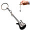Schlüsselanhänger Gitarre, Schlüsselanhänger aus Metall, Schlüssel-Ring Rock E-Gitarre, Musikinstrument Schlüsselanhänger, Schlüssel-Anhänger E-Gitarre Musik Anhänger für Geschenkdekoration (Schwarz)