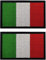 2 Stück AliPlus Italien-Flaggen-Aufnäher, bestickt, taktische Militär-Moral-Aufnäher, Verschluss mit Klettverschluss (schwarzer Rand)