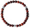 GAVU Unisex Kristall Armband Perlen Armband aus Rotem Tigerauge mit Fleur De Lis Größe M