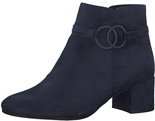 Tamaris Damen Ankle Boots, Frauen Stiefeletten,TOUCHit-Fußbett,Bootee,Booties,halbstiefel,Kurzstiefel,uebergangsschuhe,Navy,36 EU