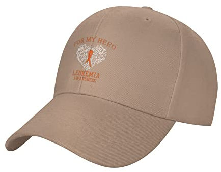 KJHBVND Unisex Baseballkappe Leukemia-Bewusstsein Herren Damen Verstellbare Papa Mütze, natur, One size